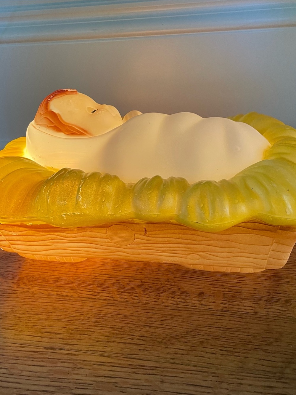 Vintage Baby Jesus Blow Mold with Light General Foam Plastics Nativity Christmas